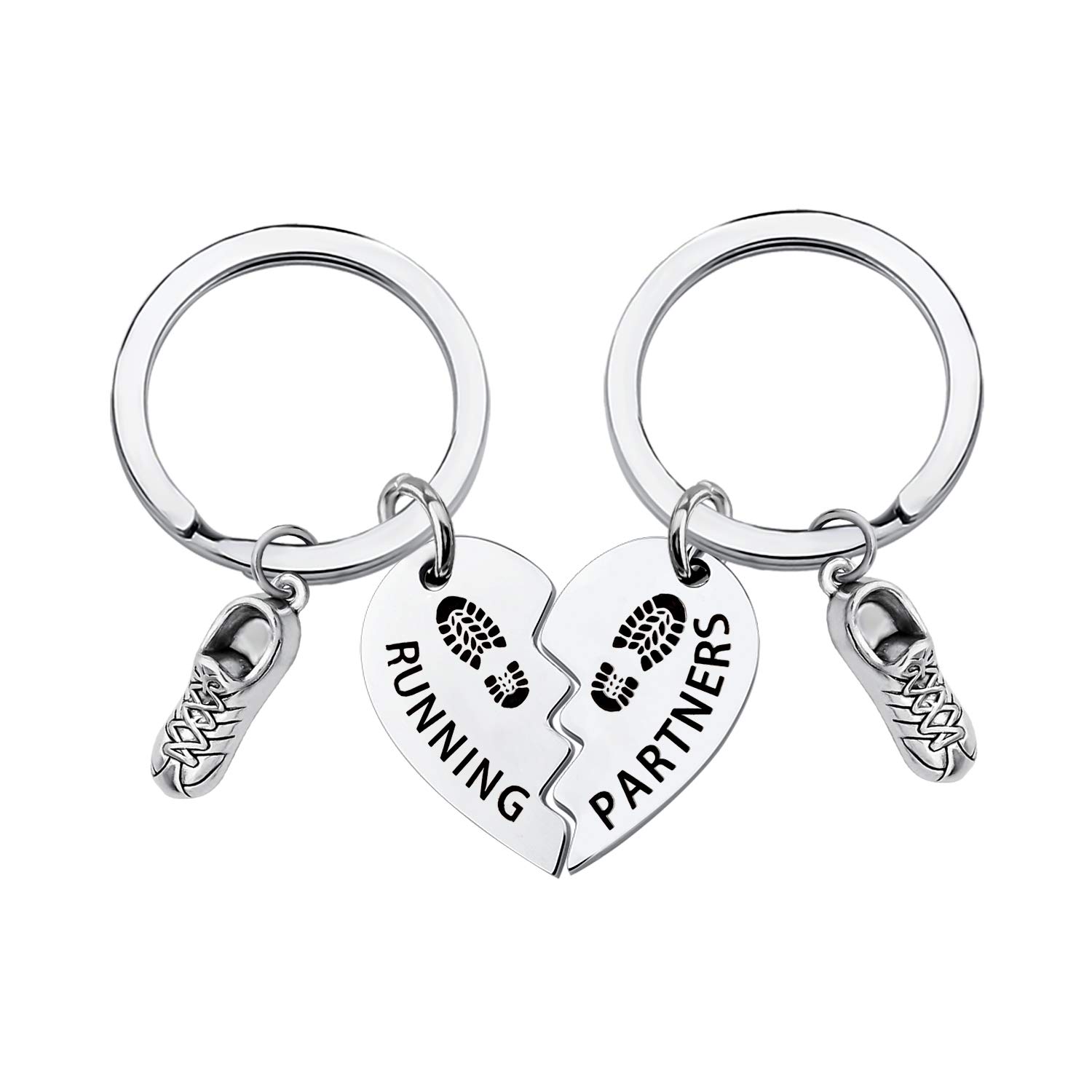 CHOORO Running Partners Set Of Two Runner Shoe Charm Keychain Half Marathon Gift Race Day Gifts For Runners