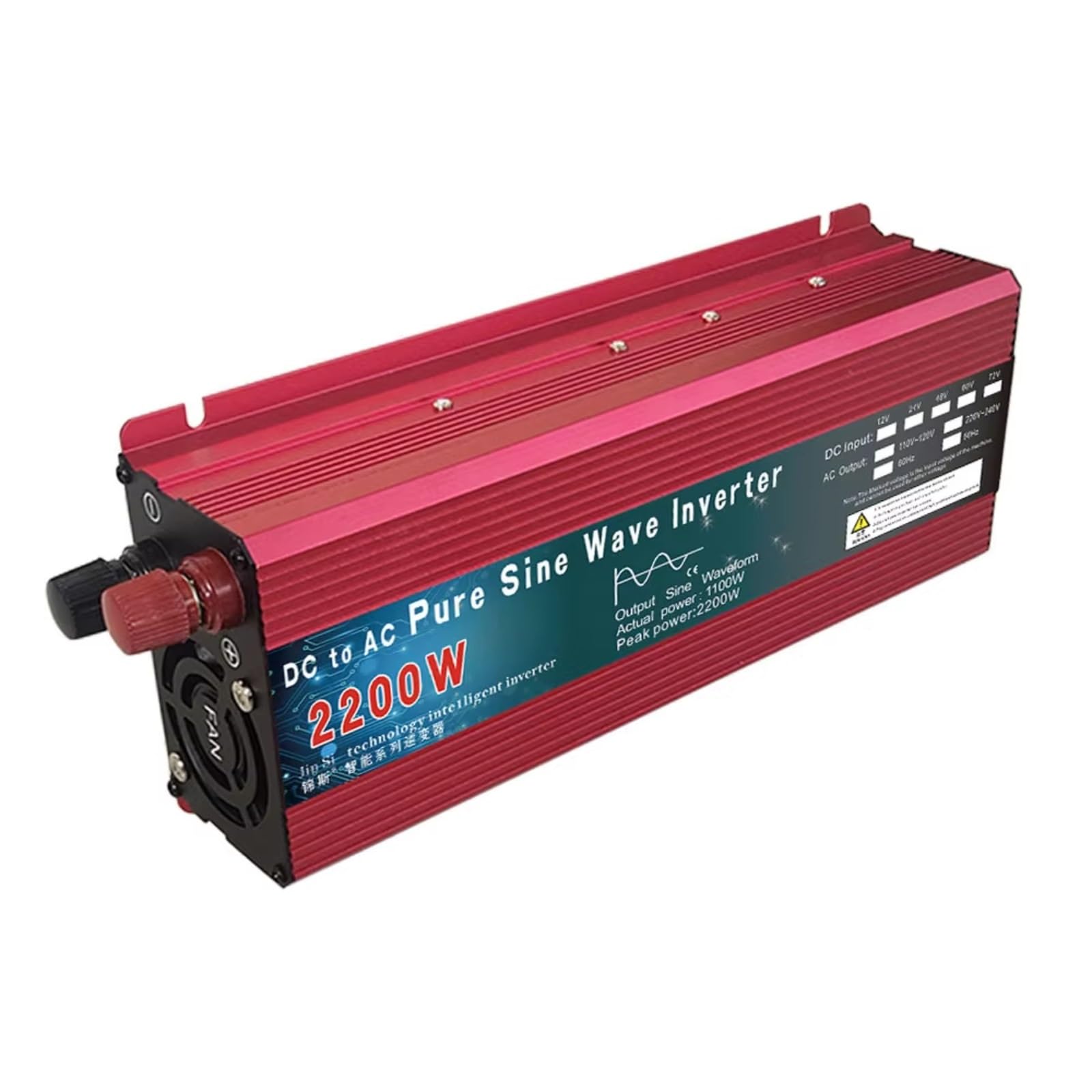 Inversor De Corriente Convertidor Voltaje Onda Sinusoidal Pura 12 V 220 V 1000 W 2000 W 3000 W CC 24 V 48 V 60 V A CA 220 V Microinversor Coche Inversor Onda Pura(1600W,48V,10-120V 60Hz)