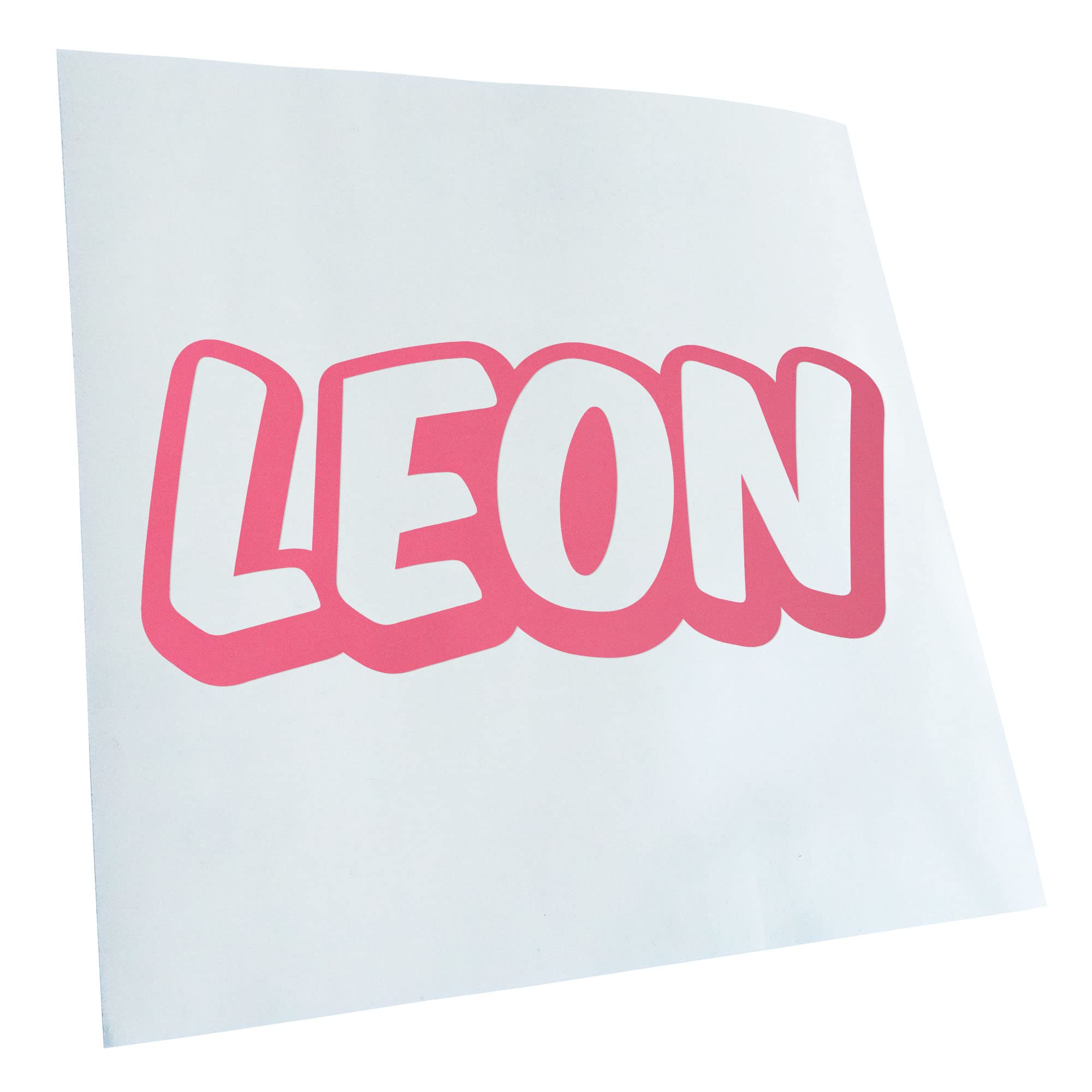 Kiwistar Leon First Name Boys Sticker 25 Colours Neon Matt