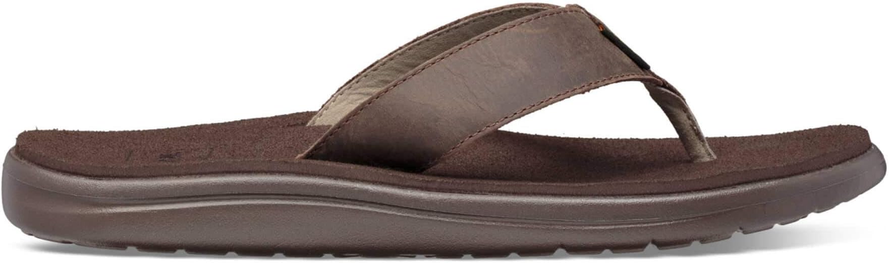 Teva - Reflip Leather Slipper Heren | Dark Gull Grey | 40.5