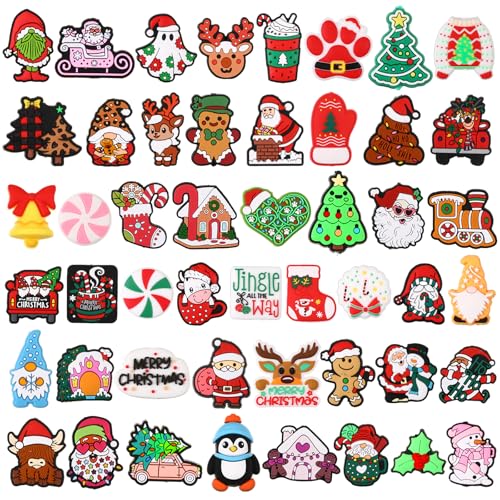 Watersay 50 Pcs Christmas Focal Beads for Pens Silicone Focal