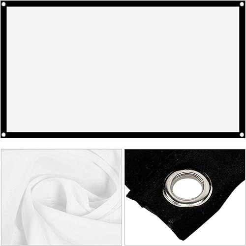 Pantalla de proyección de 40 pulgadas, plegable y portátil, pantallas de películas antiarrugas para cine en casa, soporte para interiores y