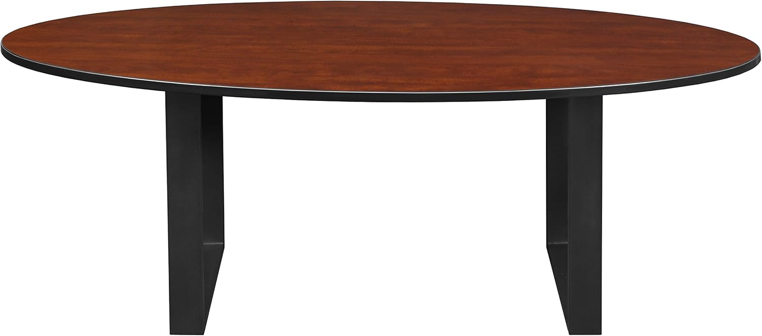 Regency Structure Oval Dining/Conference Table, 72", Cherry/Black : Office Products