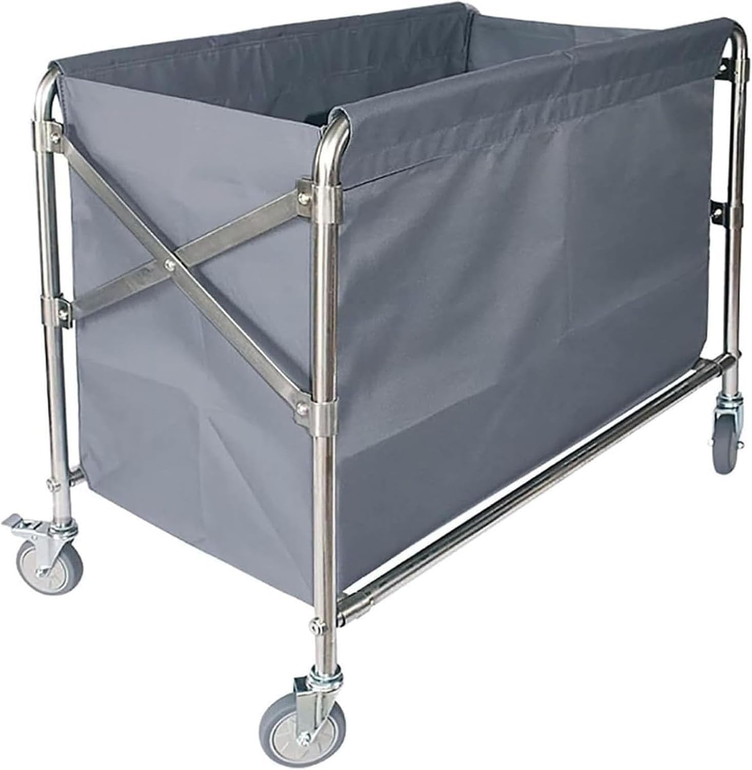 Bolsa de repuesto para carrito de lavandería, tela Oxford extraíble para cesta rodante, diseño duradero, ideal para uso doméstico y hotel, tela resistente, 77 x 43 x 60 cm