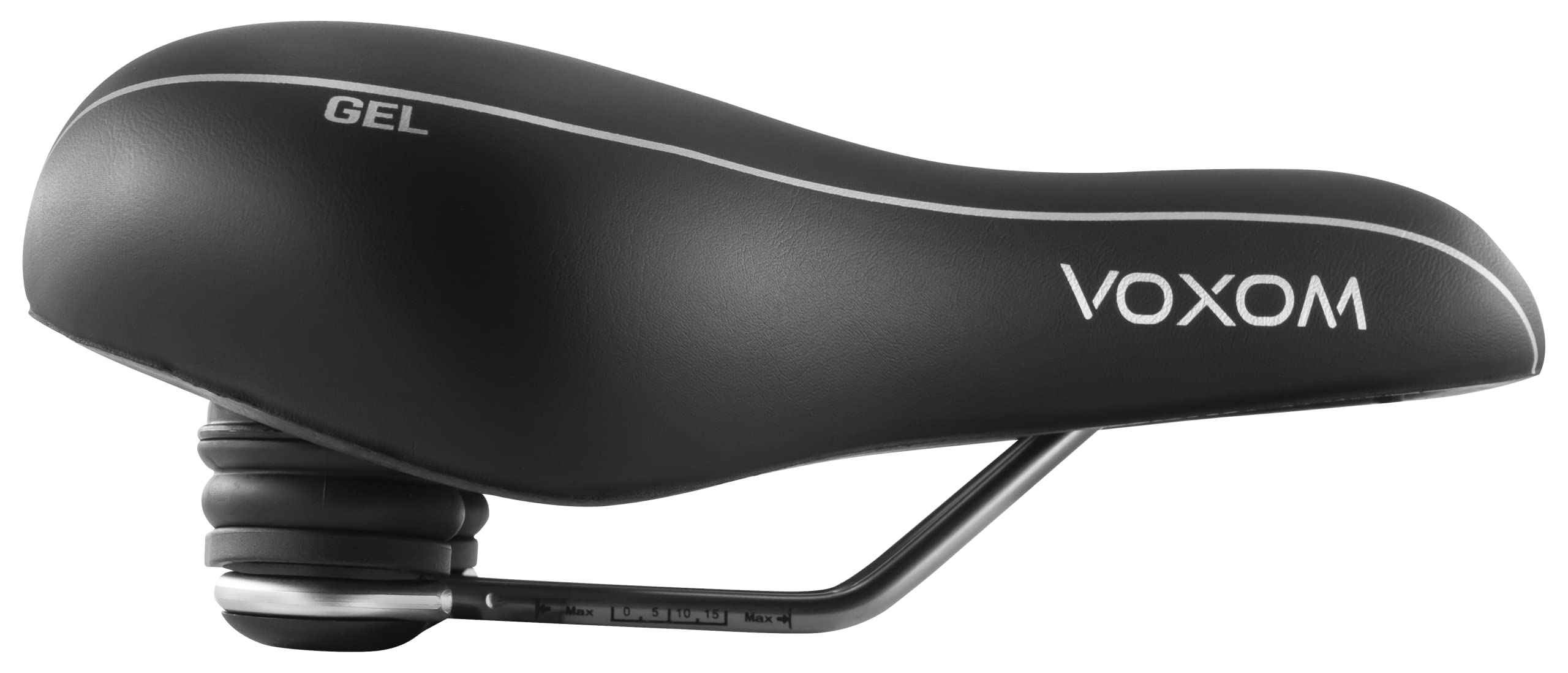 Voxom Uni SA1 Sella Da Bici | Telaio In CrMo Con Molle Arc-Tech | Tecnologia High Density | Unica Misura, Nera - 4