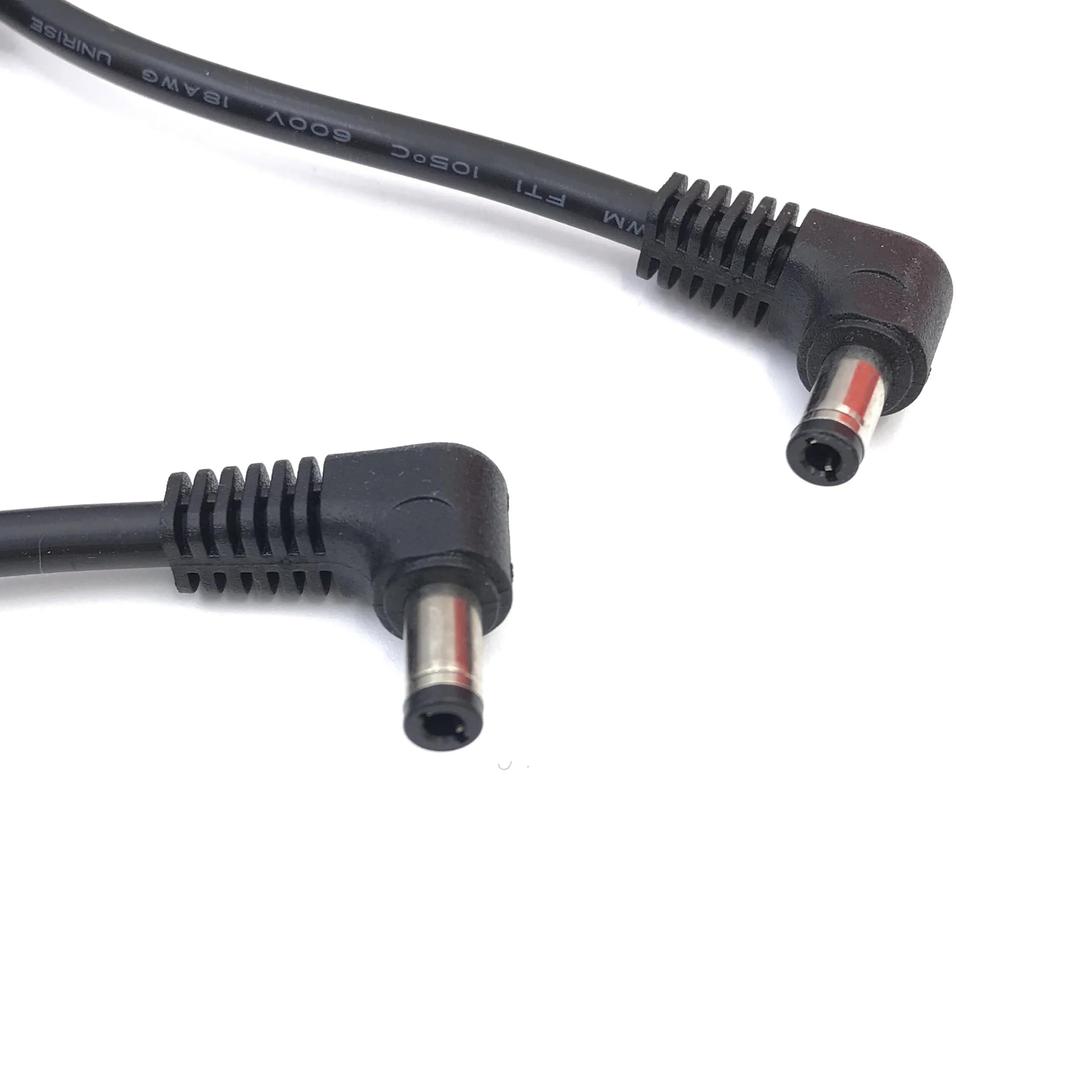 Podwójne kolano 90 stopni DC Power 5,5 x 2,1 mm / 2,5 mm męski na 5,5 2,1/2,5 mm kabel kątowy 90 stopni 50 cm 1 m 1,5 m 3 m (50 cm, DC 5,5-2,1 mm)