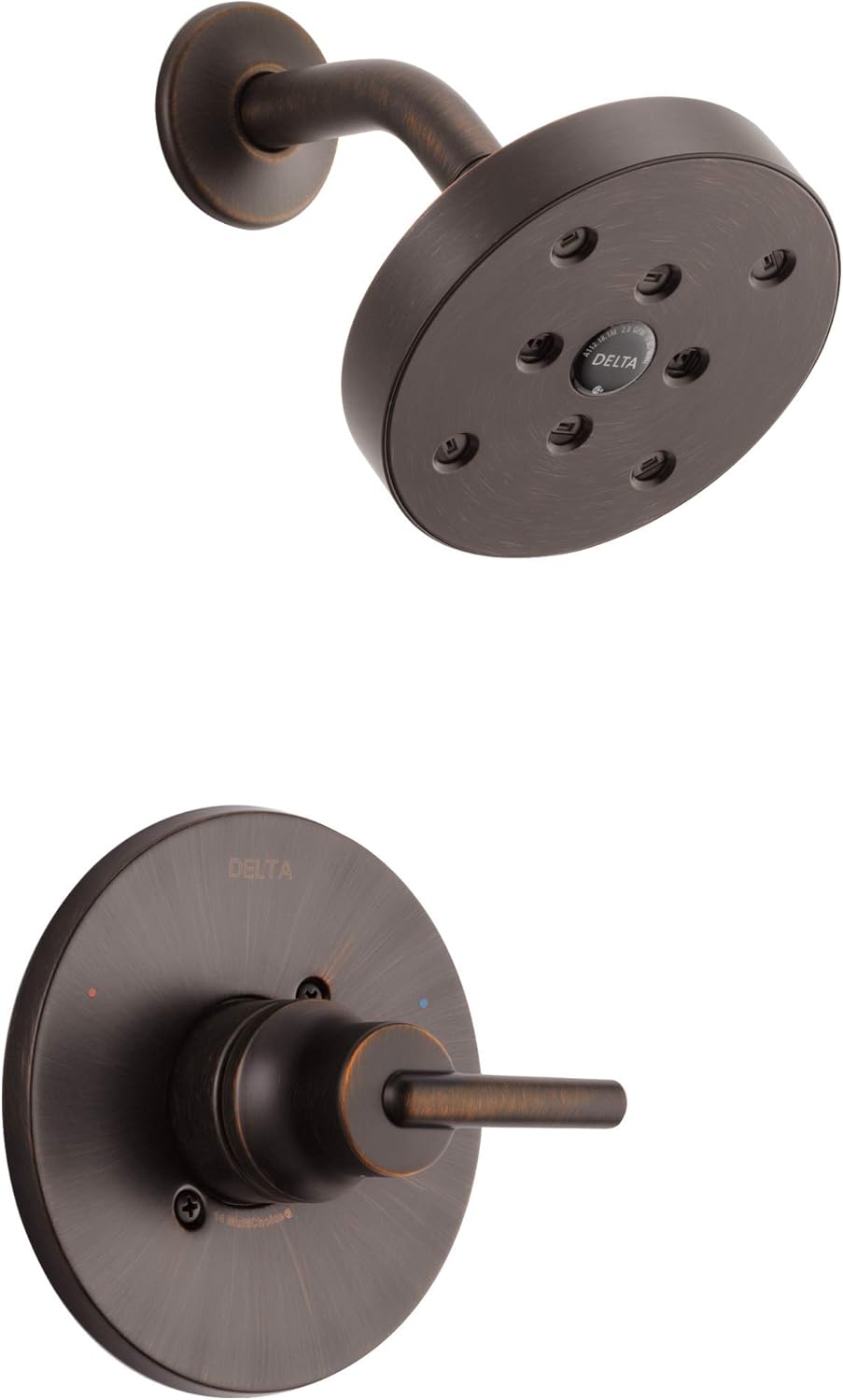 Delta Faucet Trinsic 14 Series Single-Function Shower Faucet Set, Single-Spray H2Okinetic Shower Head, Oil Rubbed Bronze Shower Faucet, Delta Trim Kit, Venetian Bronze T14259-RB (Valve Not Included) (Venetian Bronze) Thumbnail