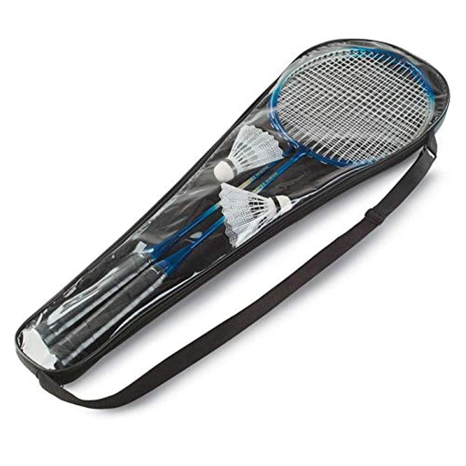 Badminton set including 2 shuttlecocks and 2 badminton rackets