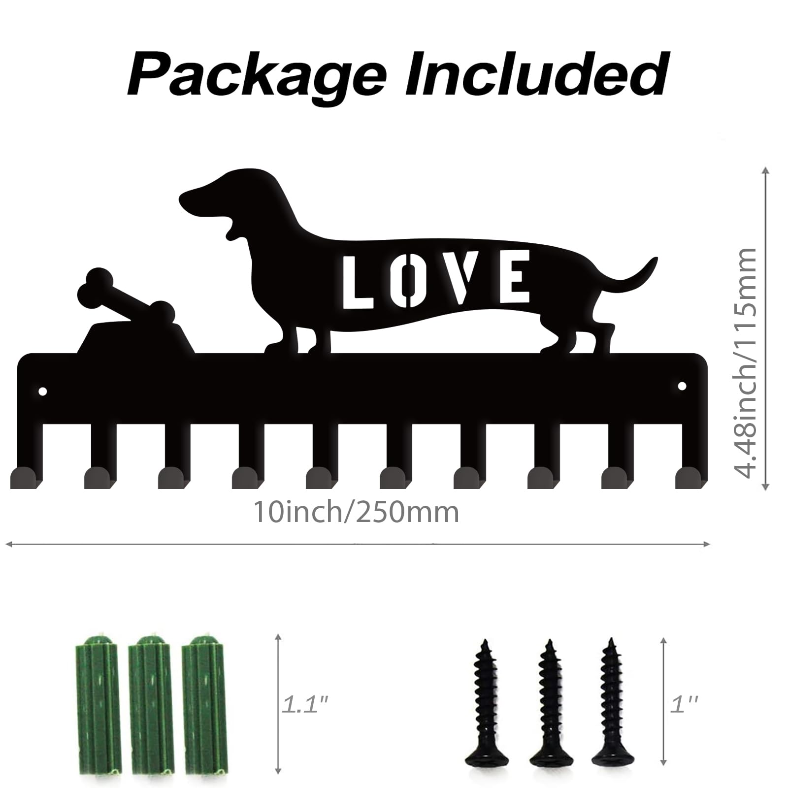 SUPERDANT Portachiavi da Parete per Cani Appendichiavi da Parete Prta Chiavi Ingresso Casa 10 Gancio di Cuore Porta Chiavi da Muro per Casa Decorazione per La Casa per Parete Porta
