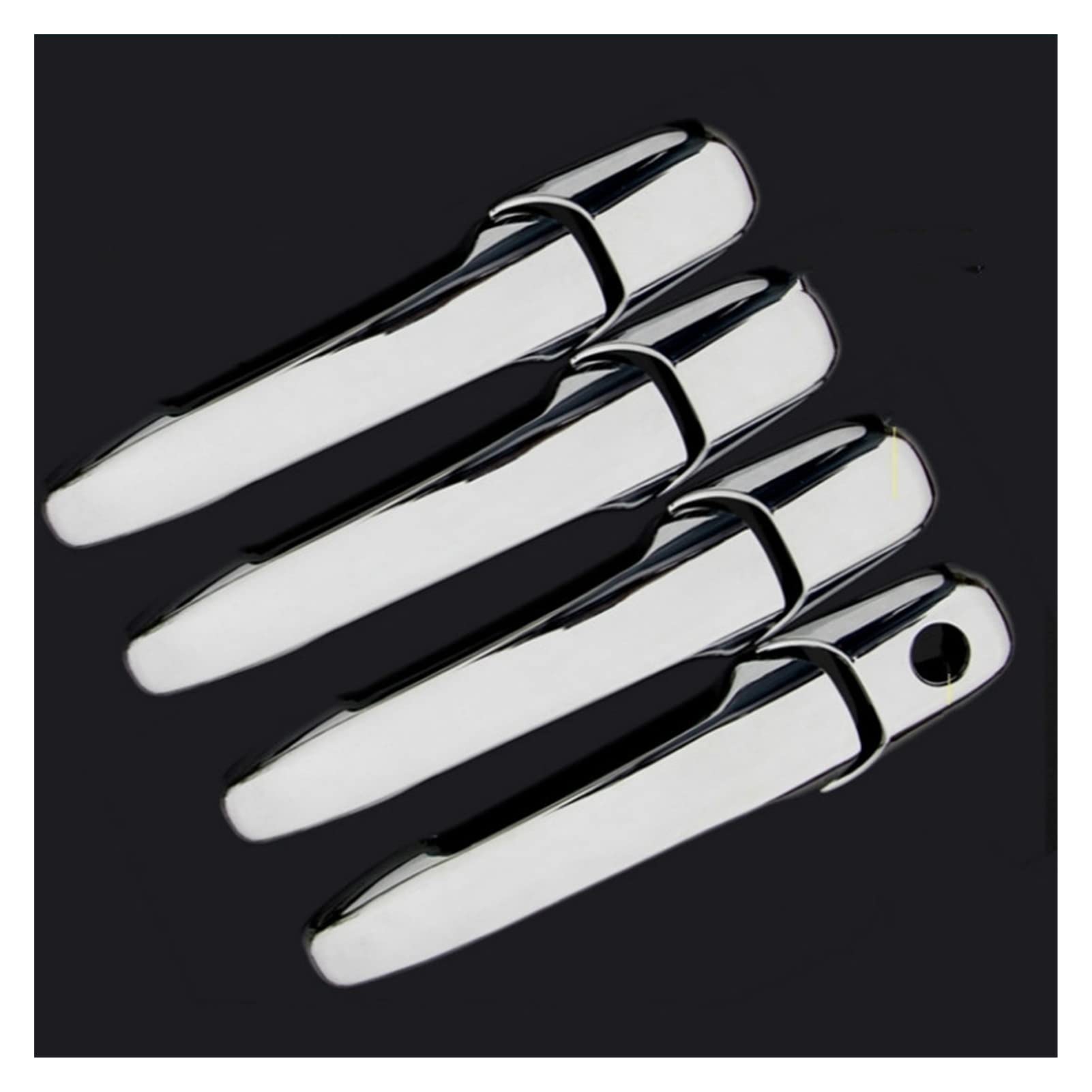 Rinkteea 1 Exterior Car Door Handle For Mustang 2005-201 Chrome Carbon Fiber Car Door Handle Cover Sticker Styling Decal Accessories(1)