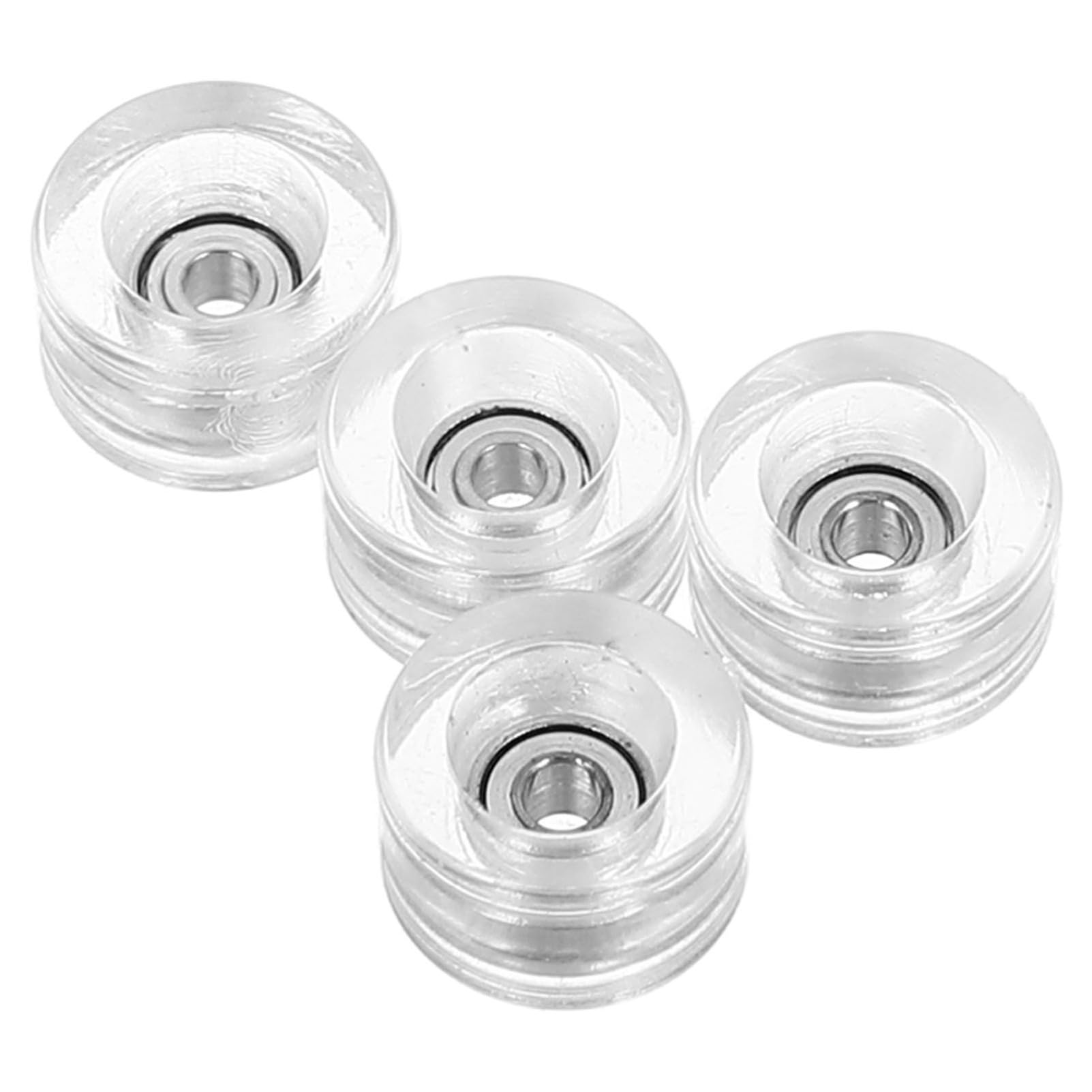 LIOOBO Ruote per Skateboard da Dito Cuscinetti, 4 Pezzi, Accessori per Mini Skateboard, per Allenamento e Uso Quotidiano