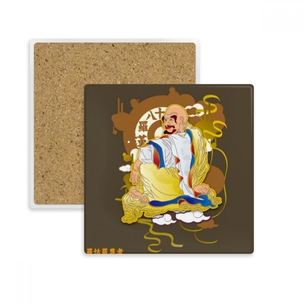 Coaster absorbant Bouddhisme Dix-Huit Arhats pour pause thé zen