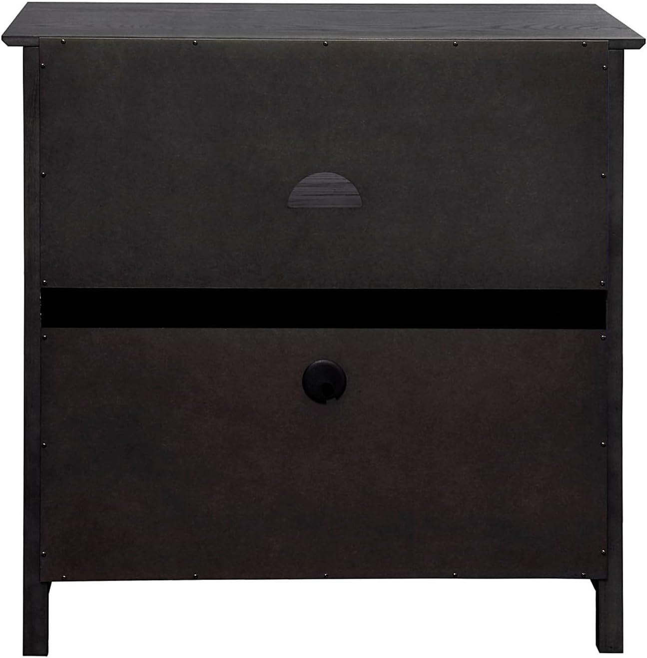 HomeStock Contemporary Cool TV Stand with Storage Cabinets, Shelved Storage Behind Glass Doors, 36" D x 15.5" W x 35.5" H, Smart Cable Management for a Tidy Entertainment Area Weathered Grey/40 inch