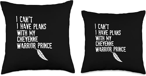 Miniatura 3 de I Can't I Have Plans with My Cheyenne Warrior Prince Throw Pillow, 16x16, Multicolor