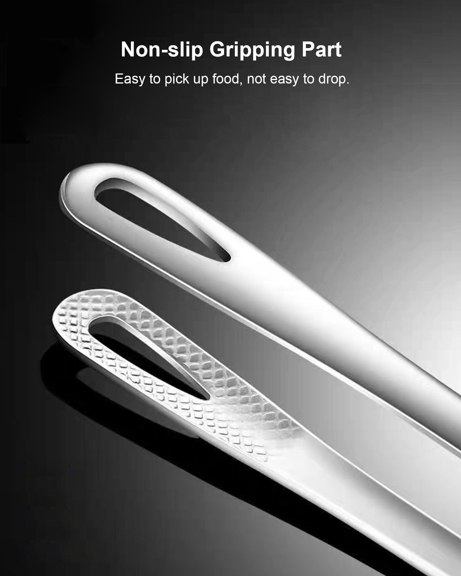 4 Pcs 11 Inches Korean BBQ Tongs Stainless Steel Grill Tongs Cooking Tweezers Japanese Barbecue Tong Kitchen Tong For Cooking Pasta Salads Buffet Food Serving