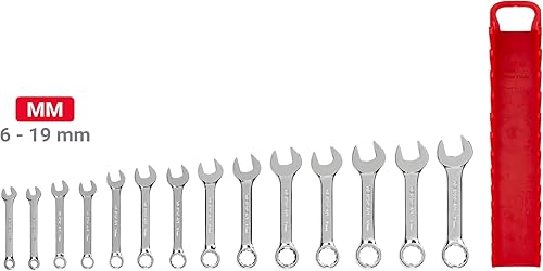 Vista 47 de TEKTON Juego de llaves combinadas rechonchas, 11 piezas (1/4-3/4 pulgadas) WCB90401