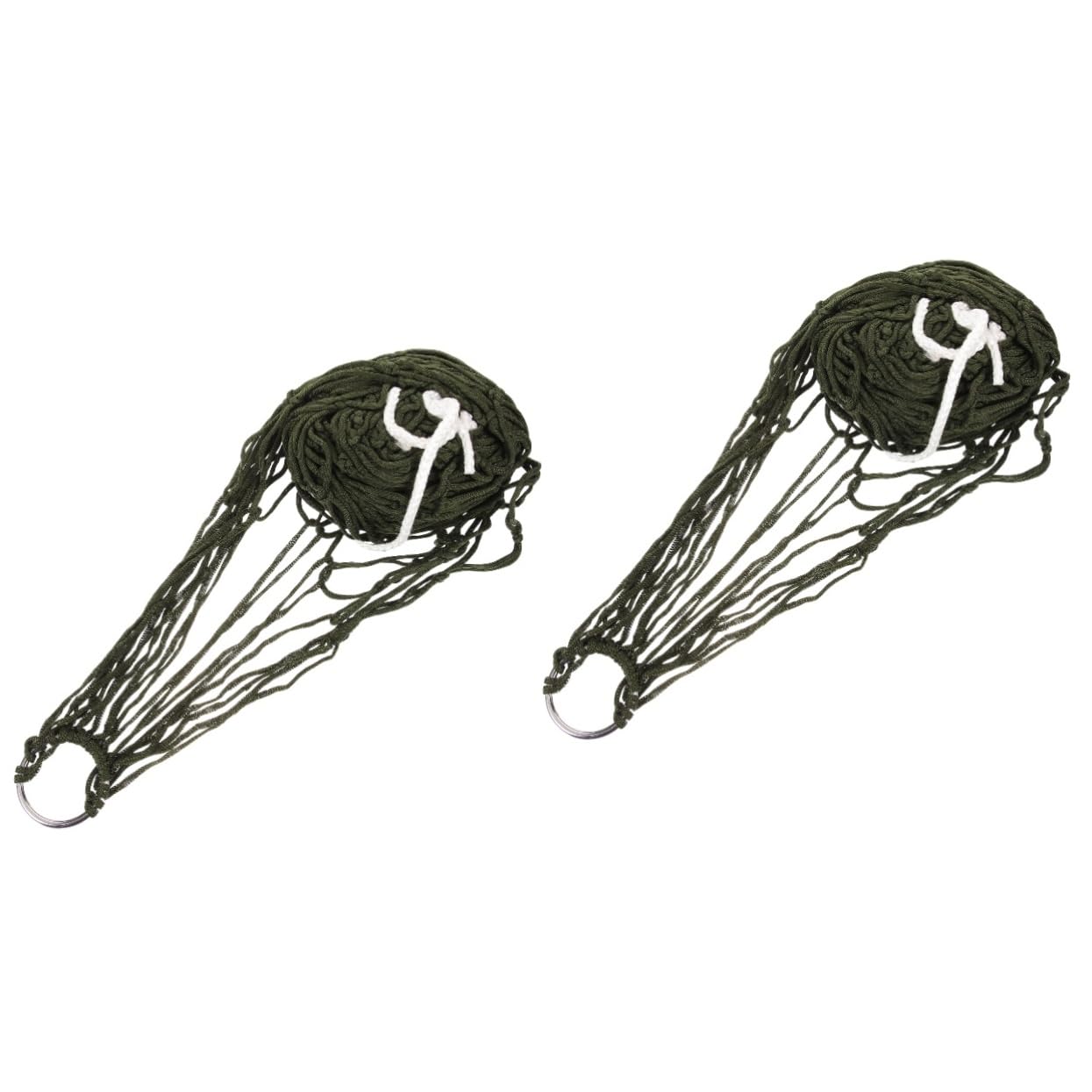 ibasenice 2 Sets Camping Hammocks for Adults Bold Nylon Rope Sturdy Mesh Design Multi-Person Sleeping Hammock