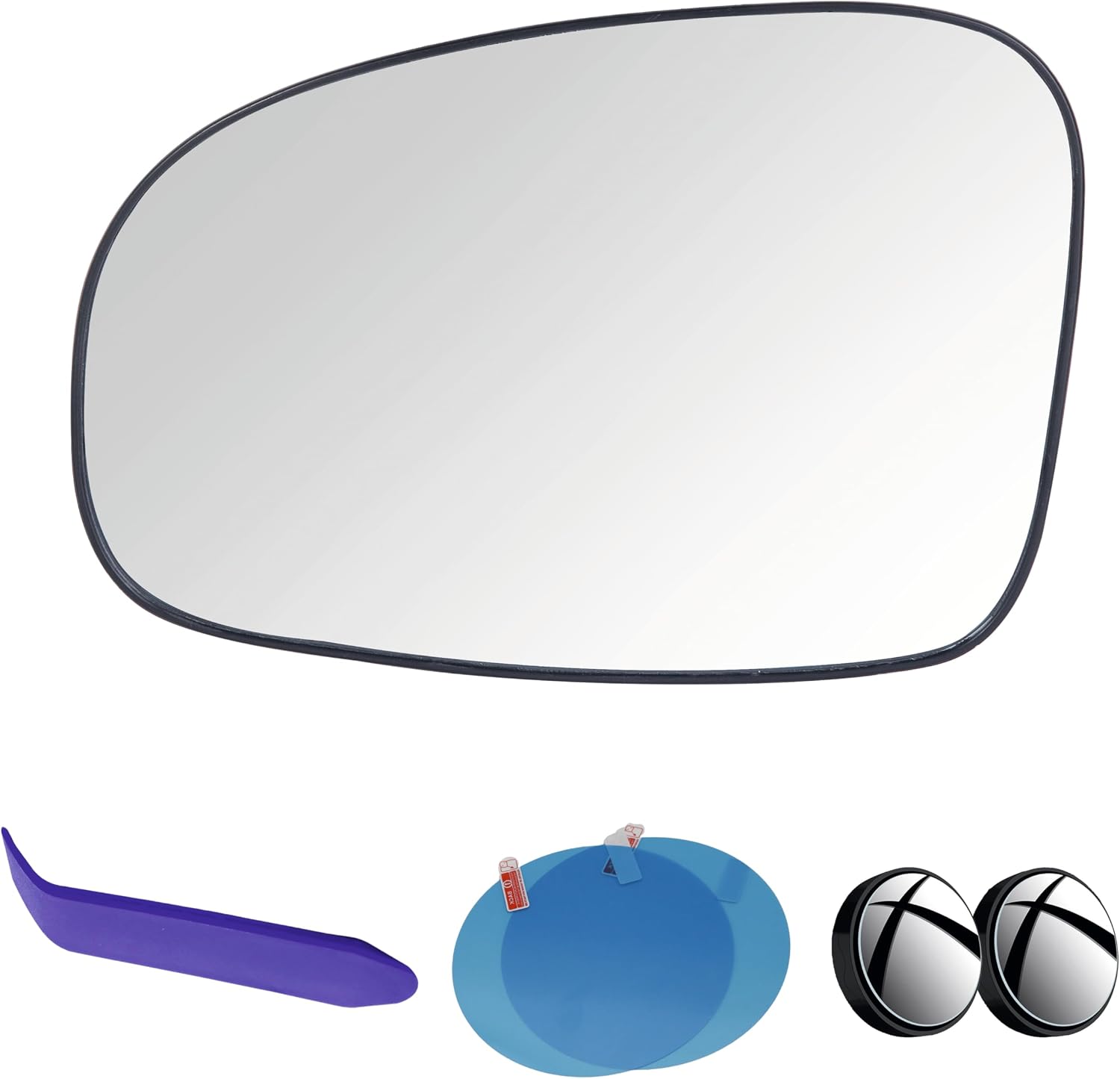 EAP Passenger Side Mirror Glass Compatible with Toyota Prius 2010-2015 (Does Not Fit Prius V), Heated, 8793147180 8793147170