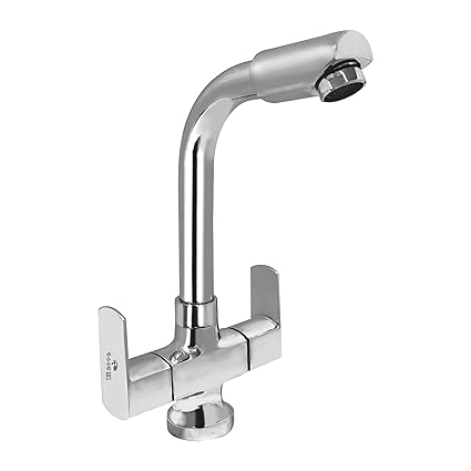 ESSE18 (TY-113#1) Tokyo Brass Center Hole Basin Mixer Faucet Hot and Cold Deck Mounted for Wash Basin (Brass Spout)