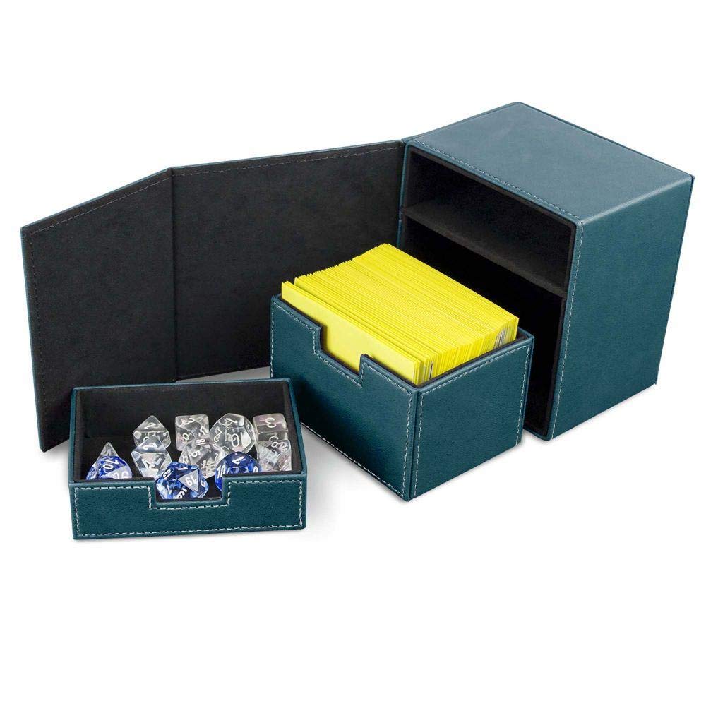 BCWDeck Vault LX 100 - Teal | Card Deck Case with 100 Sleeved Gaming Cards Capacity | For Magic: The Gathering, Pokemon, Commander Decks