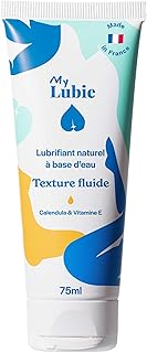 MY LUBIE - Lubrifiant Naturel à Base d'Eau avec Calendula & Vitamine E | 75 ml | Lubrifiant Vegan - Confort Durable - Emballage Éco-Responsable - Fabriqué en France