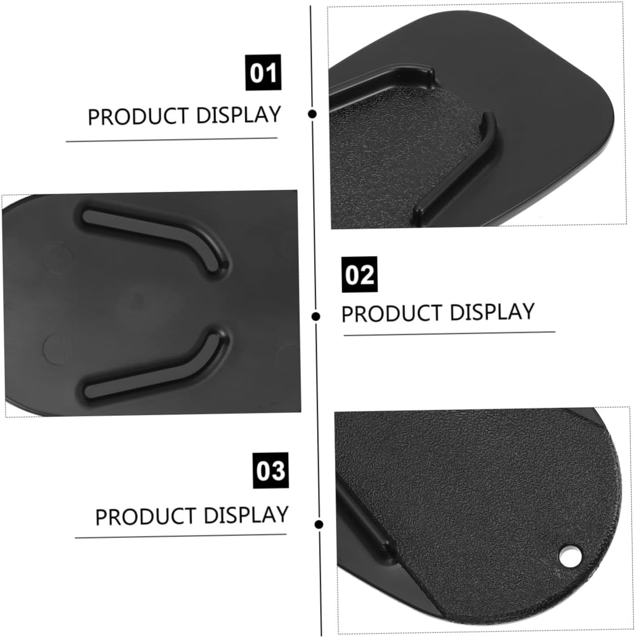 Motorcycle Kickstand Pad Enlarger with Non-slip Side Extension for Off-road Stability Grass Gravel Compact Foot Stand Support Plate for Motorbike Parking Safety