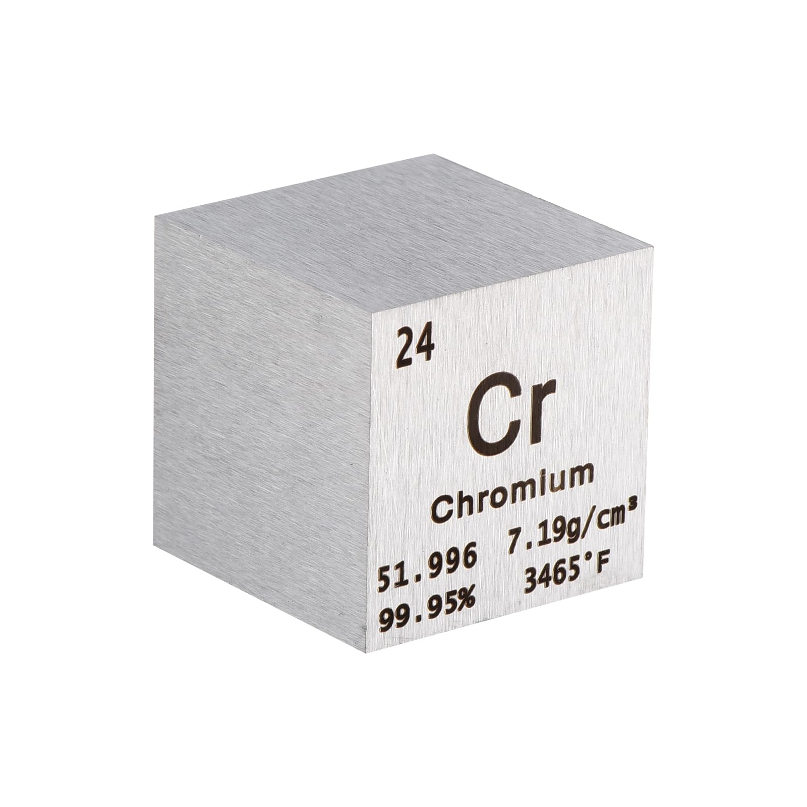 PATIKIL Cubo di Cromo Elemento Metallico Blocco Alta Densità Blocco di Magnesio Periodico Puro per Collezioni di Elementi Esperimento Scientifico di Laboratorio per Insegnanti, 1"