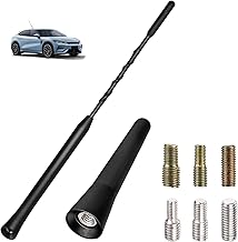 2 Pieces Universal Car Antenna, Car Radio Antenna 6.5 cm and 23 cm for FM Am Dab, Mini Short Replacement for Cars, Compact, Waterproof, Wear-resistant, High Compatibility with Screws M4 M5 M6