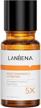 LANBENA Brightening Toner, Facial Toner with Vitamin C for Even Tone, Hydrating Toner for face, Alcohol Free, Boost Radiance, Calming Skin, Refreshing, Fragrance Free - Skincare for Face