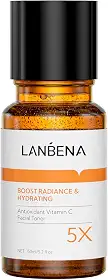 LANBENA Tônico iluminador, tônico facial com vitamina C para um tom uniforme, tônico hidratante para o rosto, sem álcool, aumenta o brilho, acalma a pele, refrescante, sem fragrância – Cuidados com a