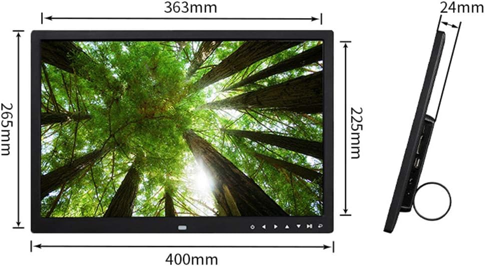 Digital Photo Frames Video Advertising Player 17-Inch Touch Button Hdmi Hd 1080P Wall Hanging Support Video Picture Playback,Black