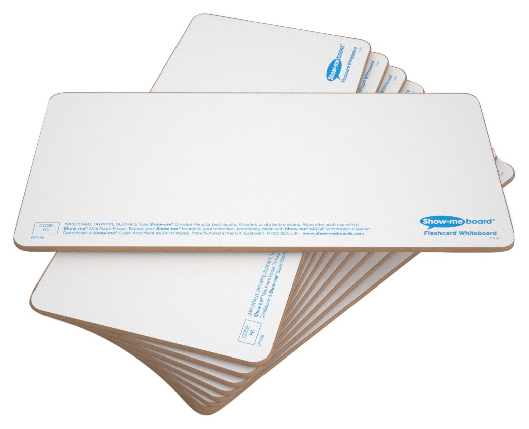 Show Me Rigid Plain Drywipe Flashcards 10Pieces Small Pack Amazon.co