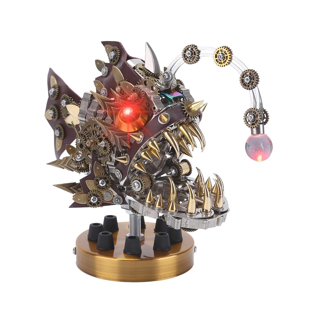 Metalkitor Metalowe puzzle 3D dla dorosłych, zestaw modeli żabnicy, steampunk, ozdoba DIY, rzemiosło, łamigłówka, idealna dekoracja pokoju i wybór na prezent (700 sztuk, z podstawą)
