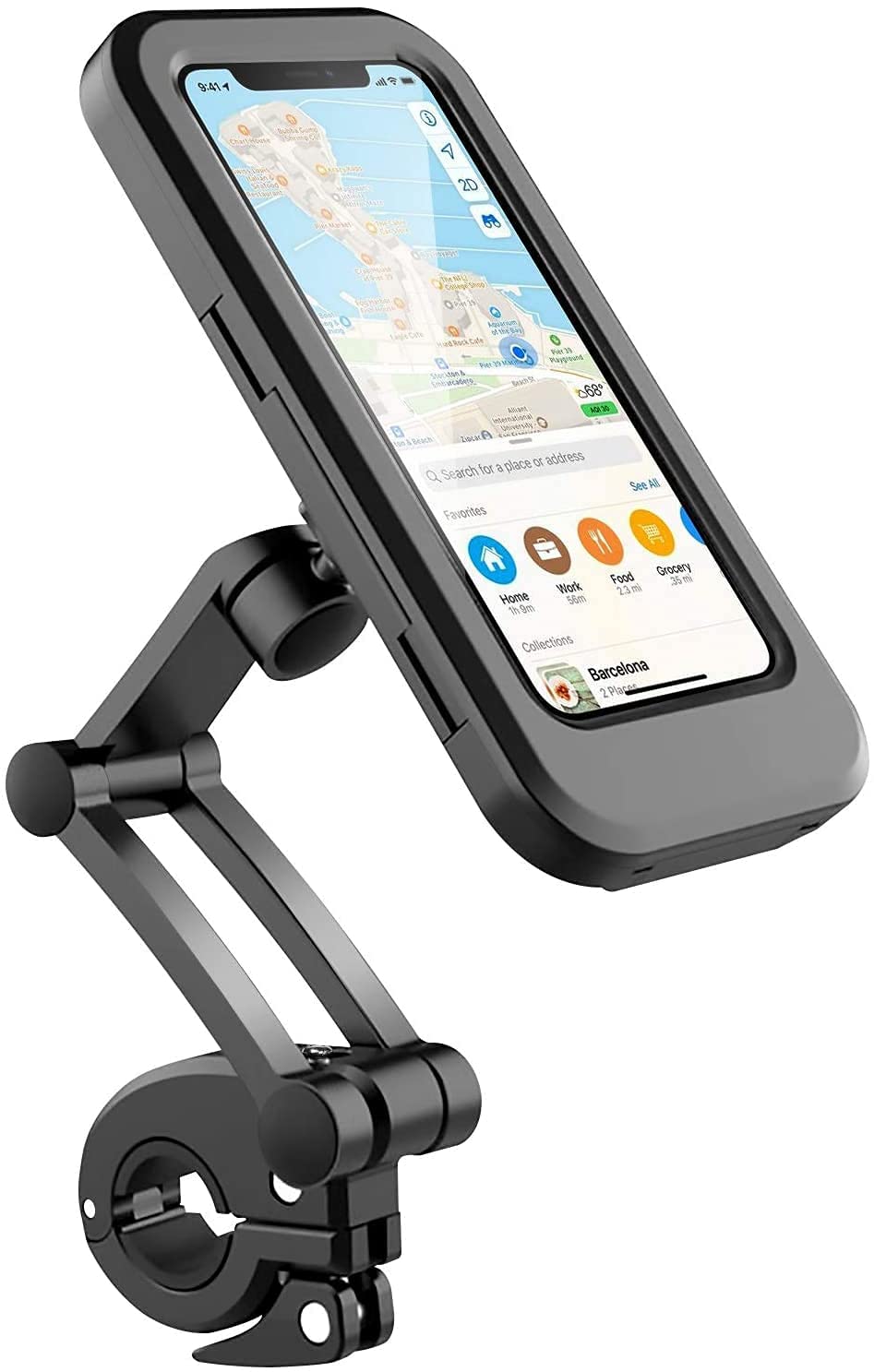 Linsder Waterproof Bike Mobile Holder,Mobile Holder for Bike Handlebars