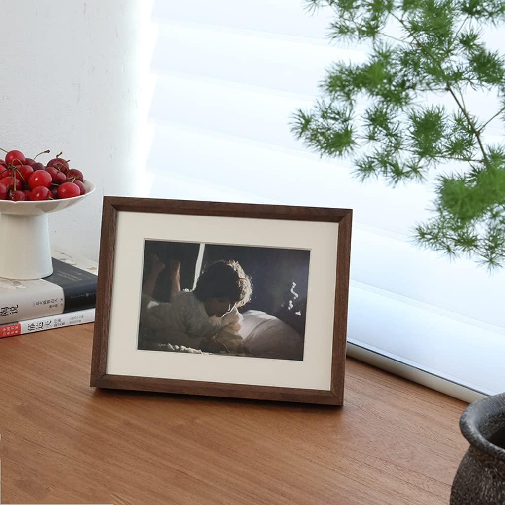 Czarny Walnut Wood Osiem-calowy Prostokątny Drewno Litego Drewno Proste Ramka na zdjęcia Ramka na zdjęcia Ramka na zdjęcia Piękny