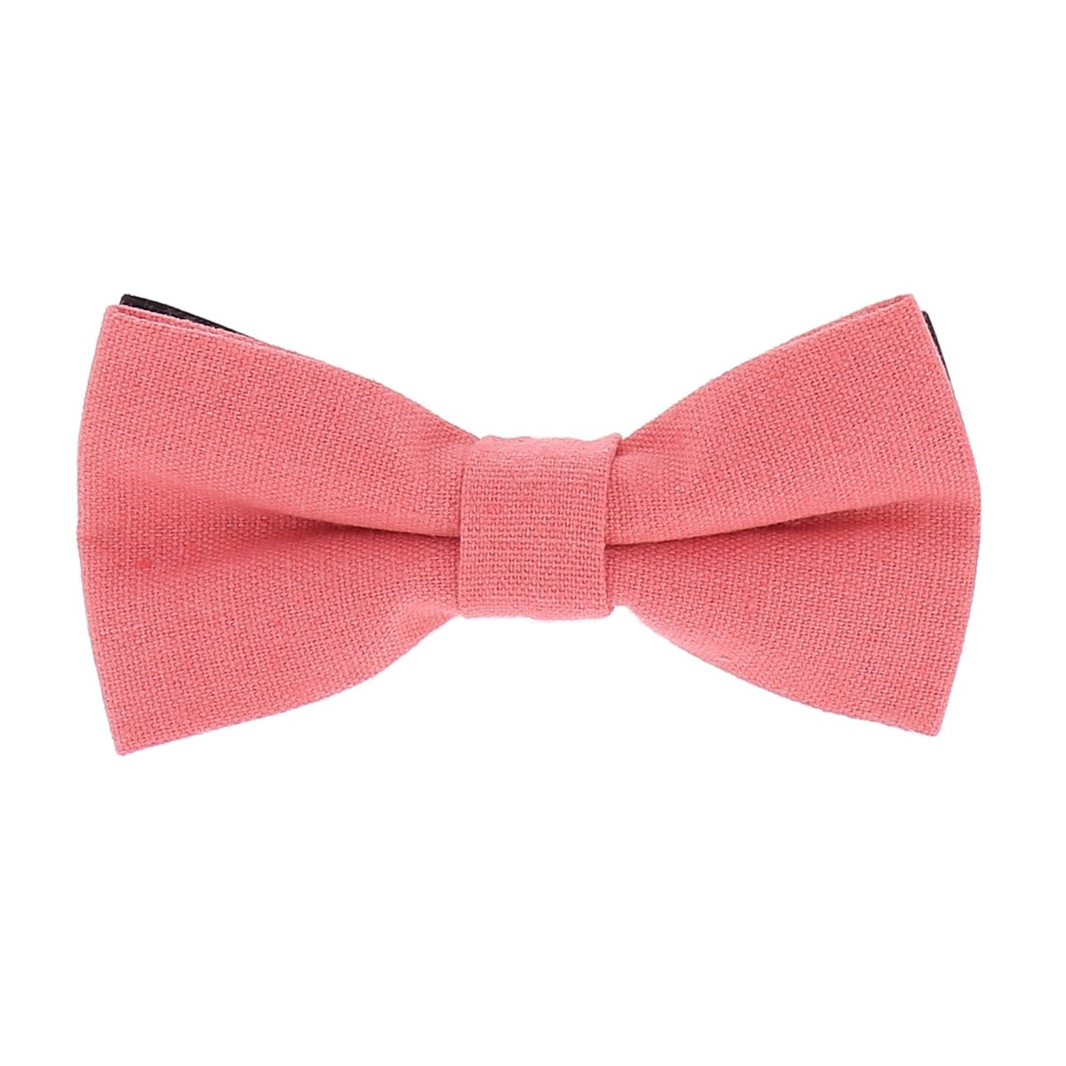 cravateSlimMen's Bow Tie Pink living coral One size