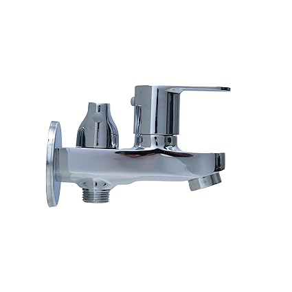 PARRYWARE CLARET Series Wall Mounted WC AREA TWO WAY BIB COCK (Chrome) | Top Lever, Bottom Second Outlet, Brass Body | Bib Cocke/Cocktap for Bathroom, 1/2 inch | T501ZA1