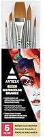 Vista 11 de ARTEZA - Juego de 15 pinceles para detalles, juego de pinceles para detalles finos para modelos y lienzos en miniatura