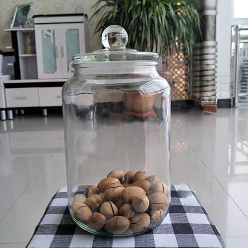 Miniatura 8 de Tarros de vidrio de 100 onzas, tarro de caramelo con tapa para el hogar, tarros transparentes de grado alimenticio (paquete de 2)