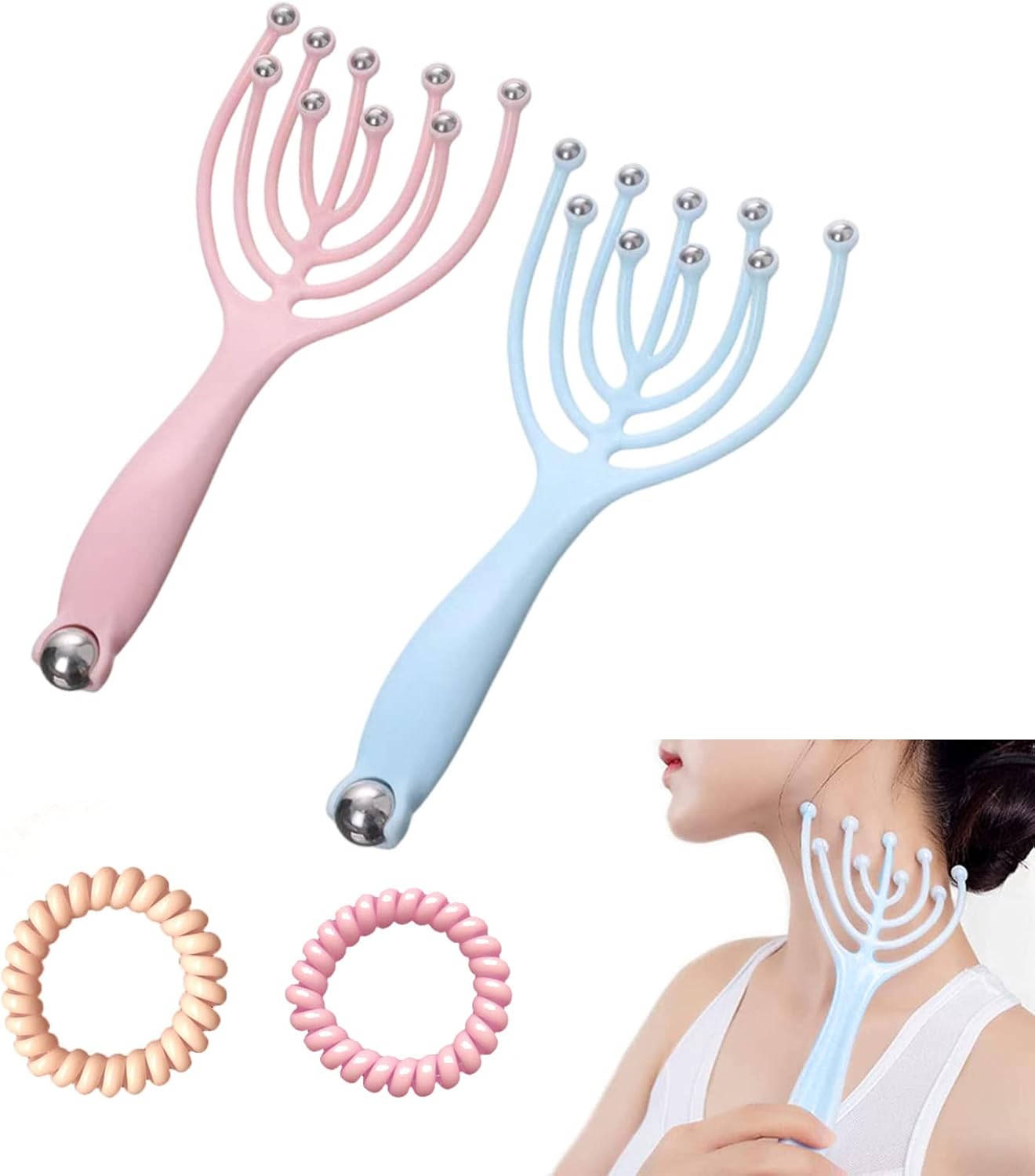 頭皮マッサージ 器具 アップグレード版9爪ヘッド ヘッドスパ ハンド プロ ヘッドマッサージャー グッズ について ヘッドマッサージ 頭皮 肩 背中 同梱不可