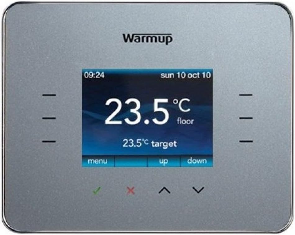 Warmup 3ie Digital Touchscreen Thermostat Silver Grey