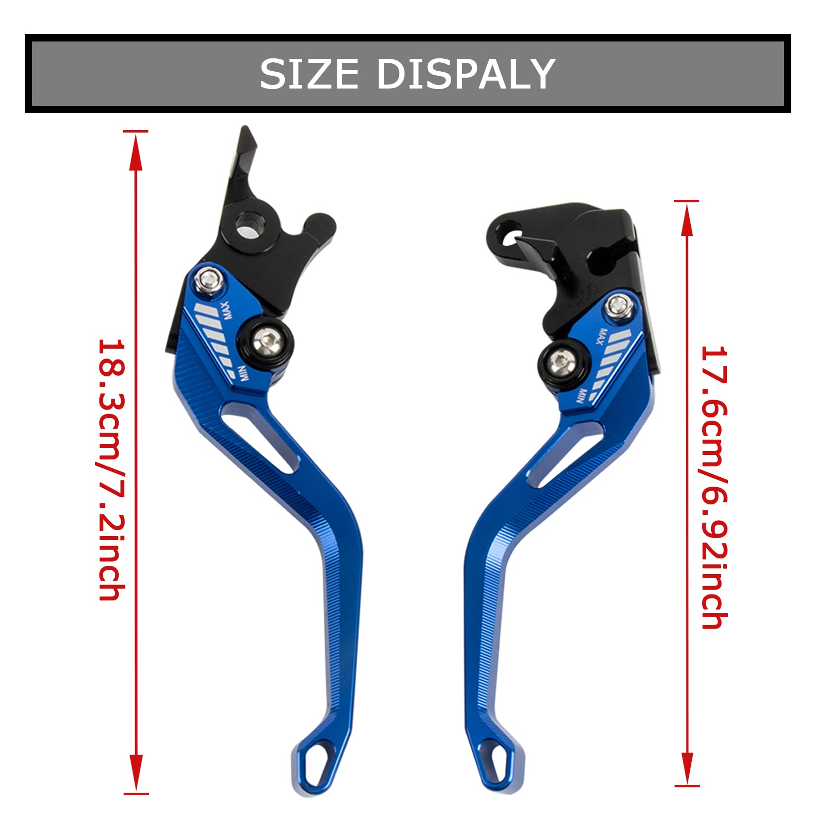 PSLER Leva Freno e Frizione Moto Set 147mm per MT-125 R125 2014-2021 Blu