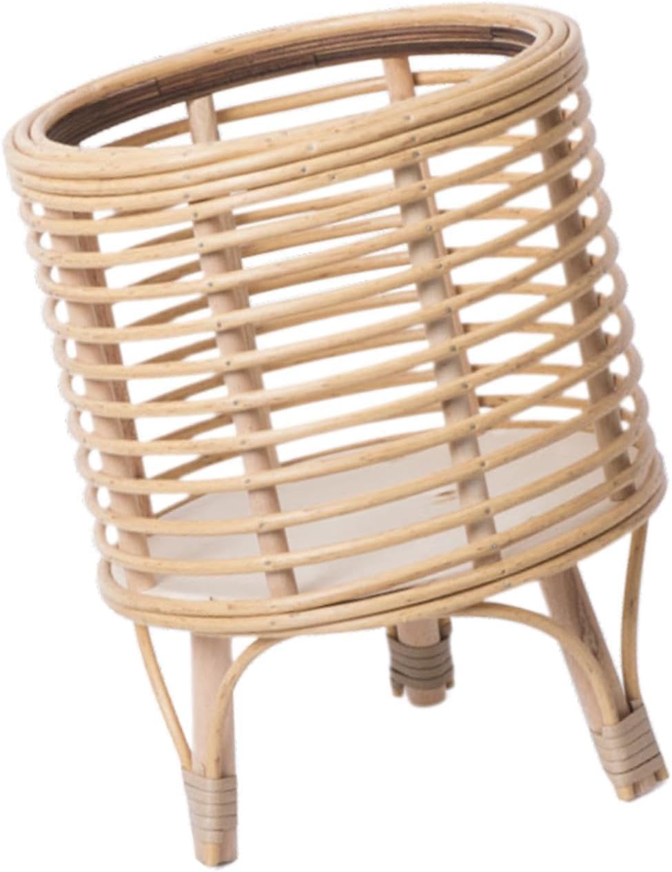Generic Planter Stand Basket Flowerpot Rack Floor Plant Stand Home Decor Woven Flower Pot Stand Planter Holder for Office Living Room, 25cmx32.5cm, Yellow