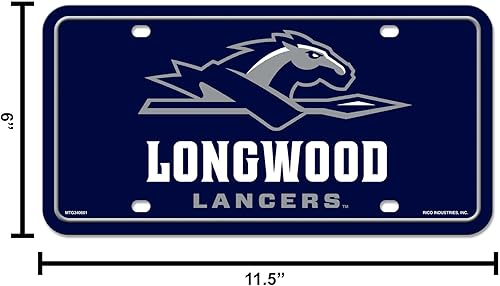 Miniatura 72 de NCAA etiqueta de metal para auto, negro