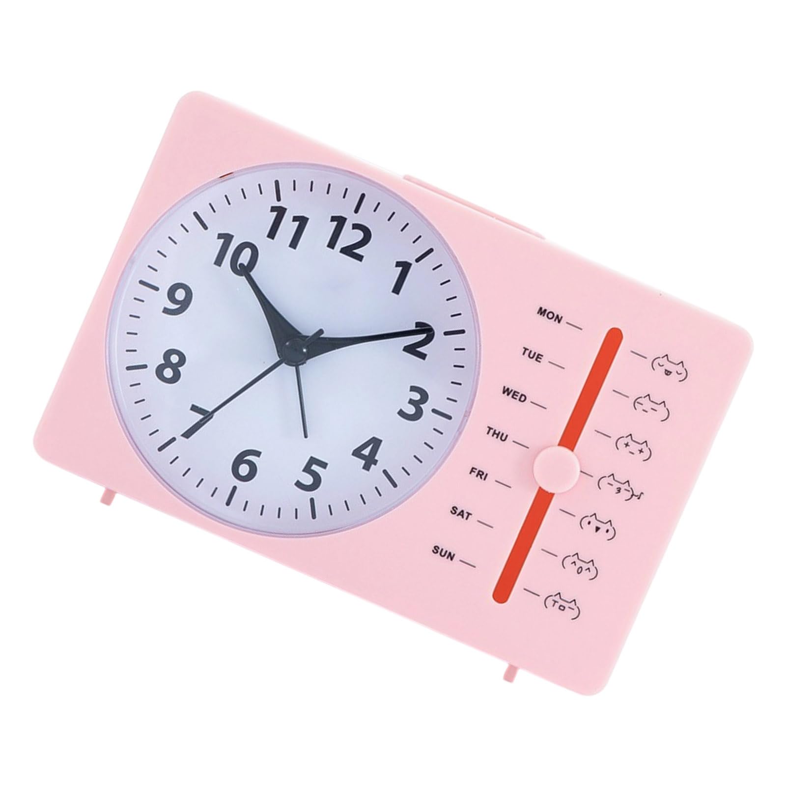 Jazuaiao Analog Alarm Clock, Silents None Ticking Quartzs Movement Small Bedside Desk for Home, Travel, Decors Battery Operated Bedside