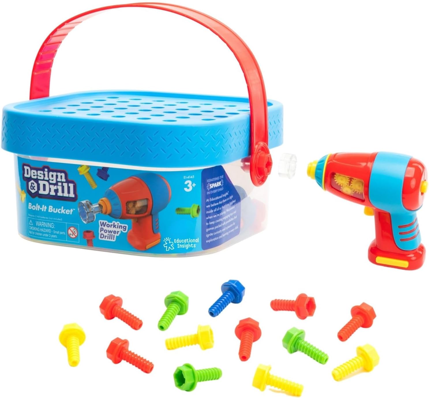Learning Resources EI4145 Toy Drill Design Colorful Tool Box
