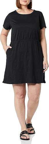 Tienda Essentials Minidress de algodón de manga corta y cintura elástica para mujer