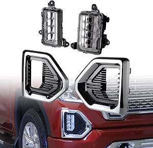 FOR 14-21 TOYOTA TUNDRA PROJECTOR LED DRIVING FOG LIGHT W/ BEZELS+SWITCH SMOKED