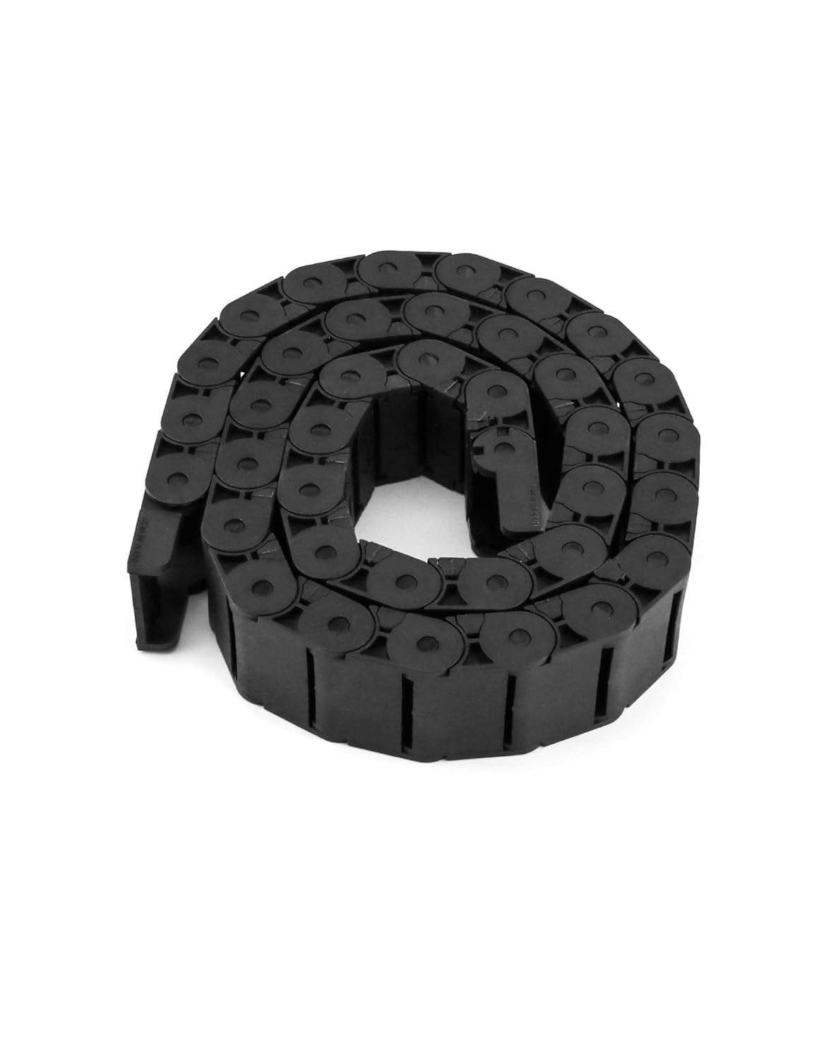 QWORK R28/38 15mm x 30mm Semi Enclosed Black Plastic Cable Wire Carrier Drag Chain, 4 Pack 1M Length with End Connectors, Suitable for CNC Machines (Inner Side Openable) - Image 2