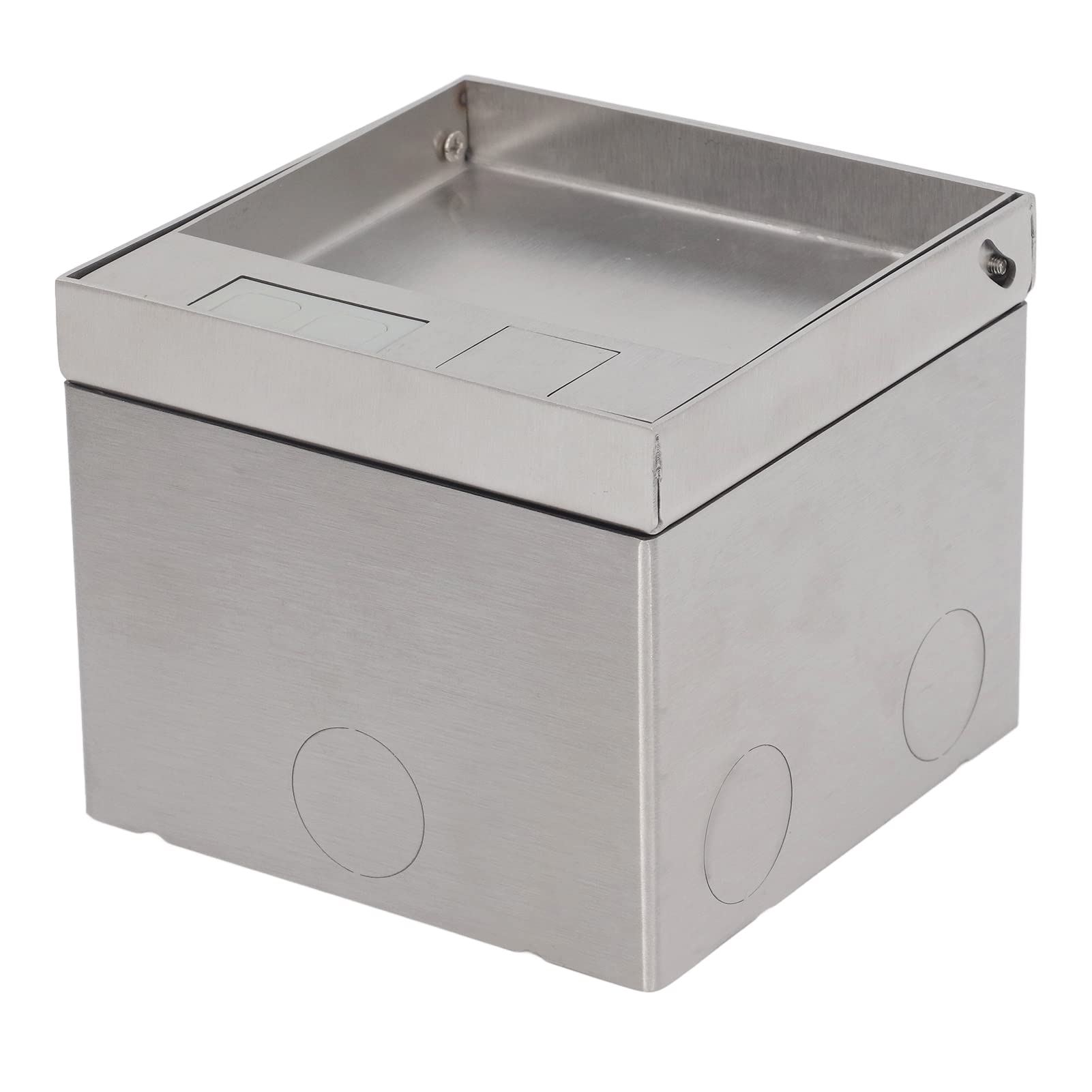 Ac250V 4000W Enchufe de Suelo Oculto con Toma de Corriente Plana Y Puerto Rj45 Integrado, Enchufe Ue para Oficinas Hoteles Escuelas - Tomas de Corriente Empotradas Suelo con Doble Salida